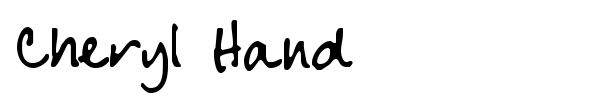 Cheryl Hand font preview